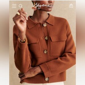 NWOT Sézane BETTY Cardigan - Hazelnut